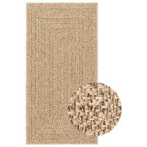 vidaXL Tappeto ZIZUR Beige 80x250 cm Aspetto Iuta Interni ed Esterni
