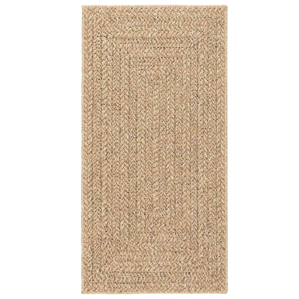 Tappeto ZIZUR Beige 80x250 cm Aspetto Iuta Interni ed Esterni 4010391