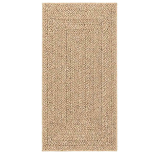 Tappeto ZIZUR Beige 80x250 cm Aspetto Iuta Interni ed Esterni 4010391