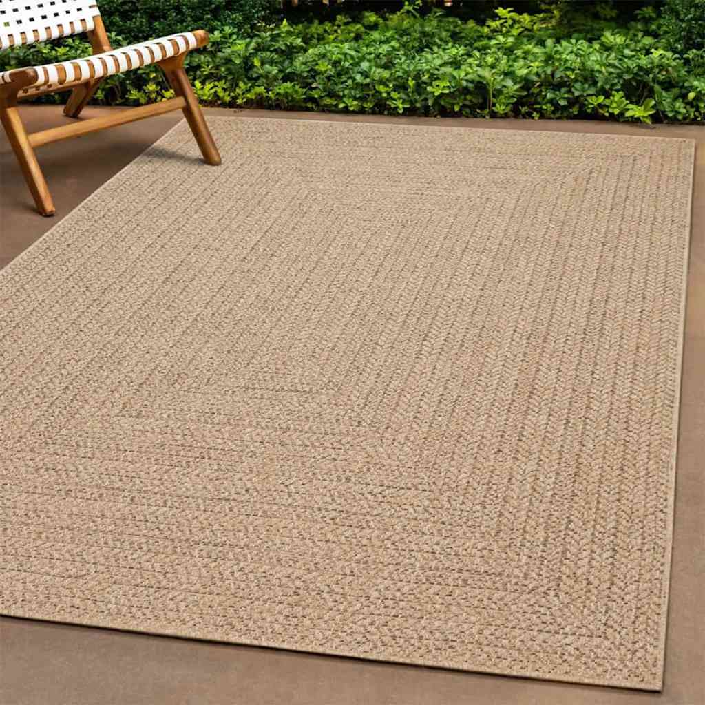 vidaXL Tappeto ZIZUR Beige 80x250 cm Aspetto Iuta Interni ed Esterni