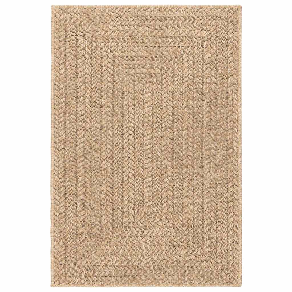 vidaXL Tappeto ZIZUR Beige 100x200 cm Aspetto Iuta Interni ed Esterni