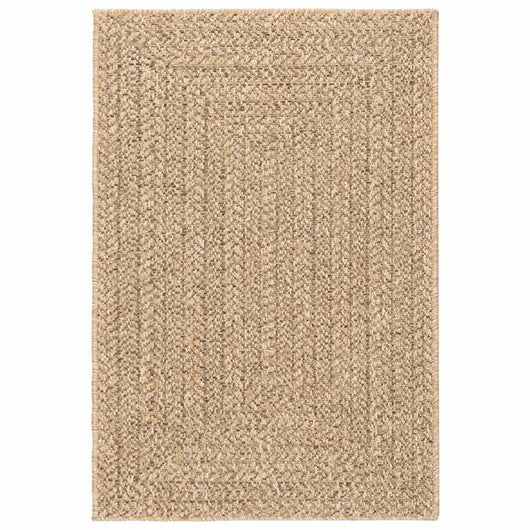Tappeto ZIZUR Beige 120x120 cm Aspetto Iuta Interni ed Esterni 4010393