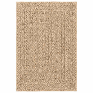 vidaXL Tappeto ZIZUR Beige 120x120 cm Aspetto Iuta Interni ed Esterni