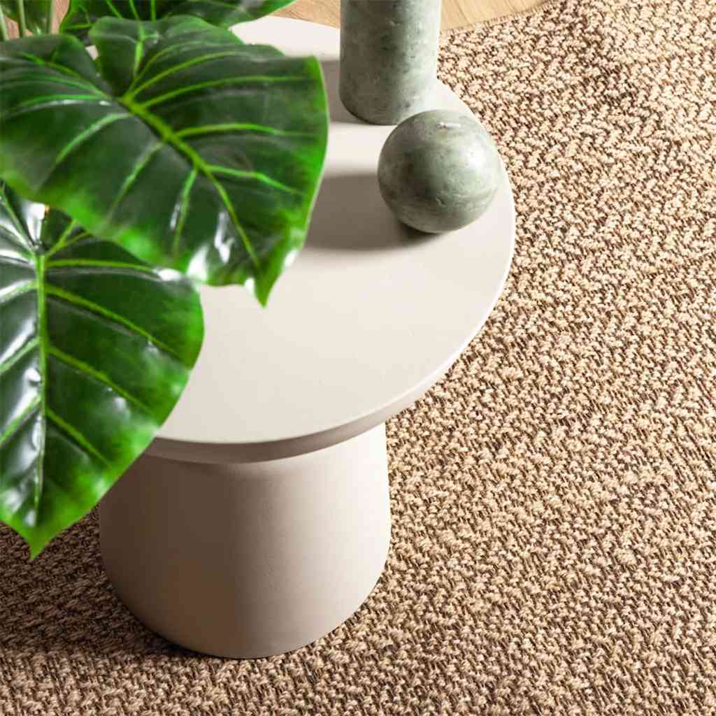 vidaXL Tappeto ZIZUR Beige 120x120 cm Aspetto Iuta Interni ed Esterni