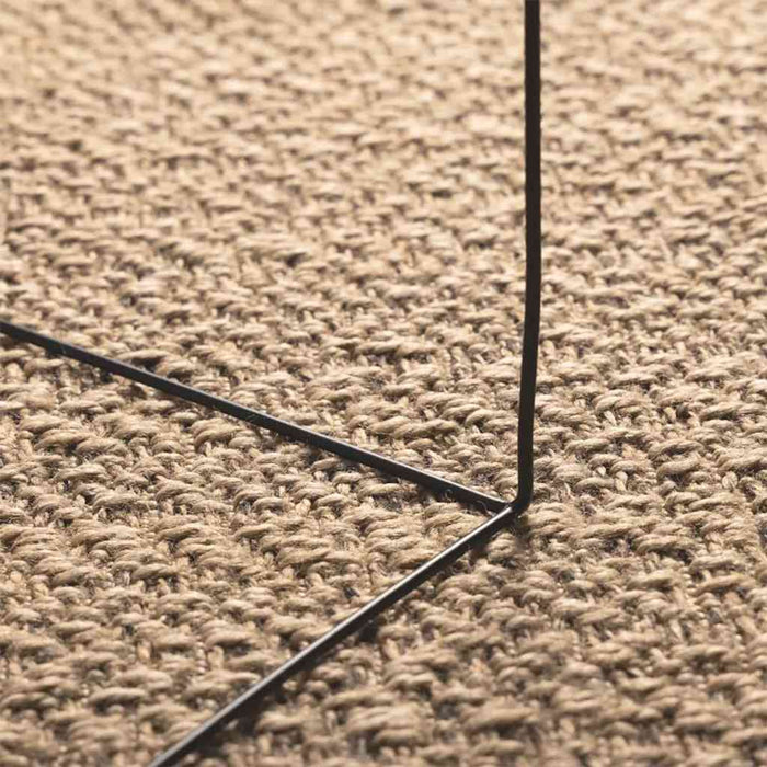Tappeto ZIZUR Beige 120x120 cm Aspetto Iuta Interni ed Esterni 4010393