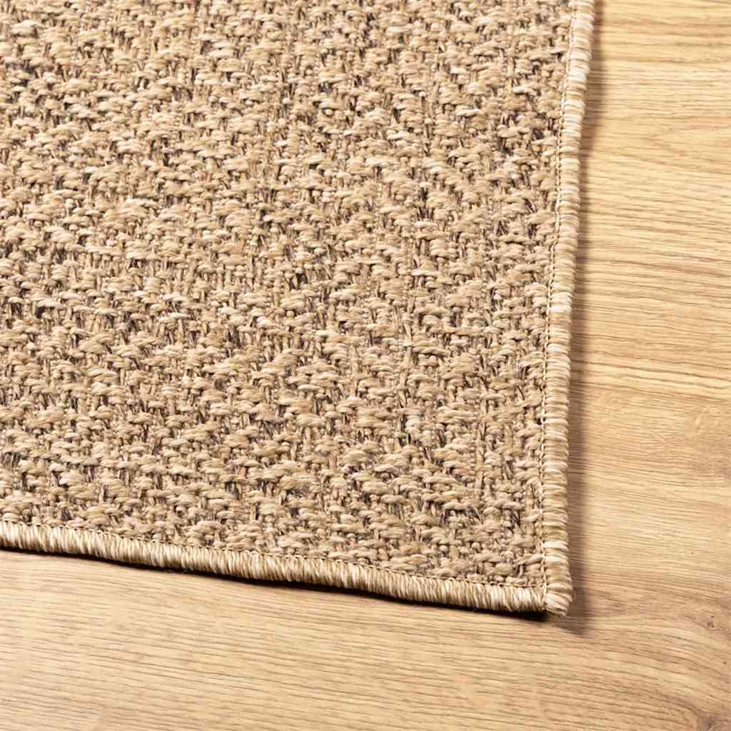 vidaXL Tappeto ZIZUR Beige 120x120 cm Aspetto Iuta Interni ed Esterni