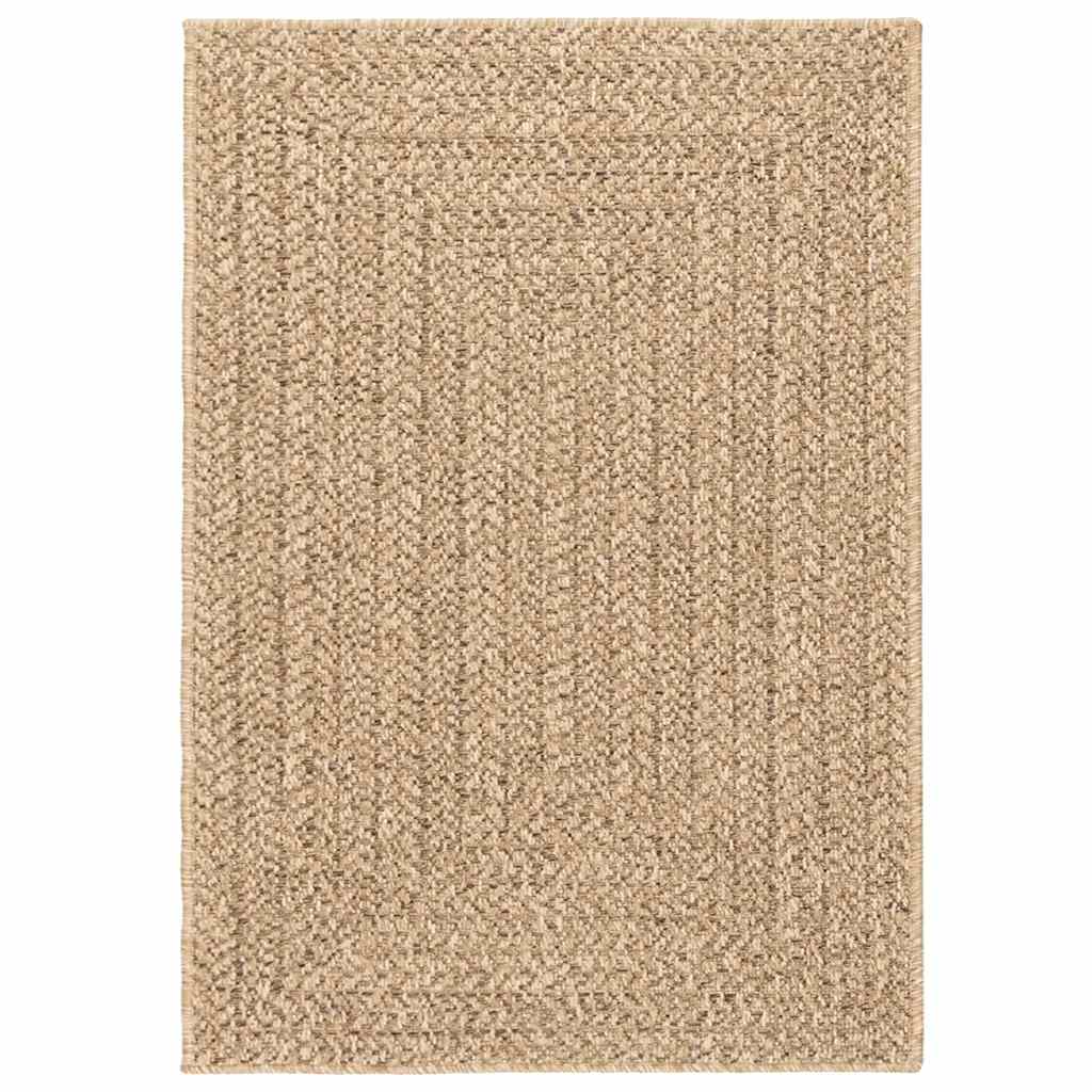 vidaXL Tappeto ZIZUR Beige 120x170 cm Aspetto Iuta Interni ed Esterni