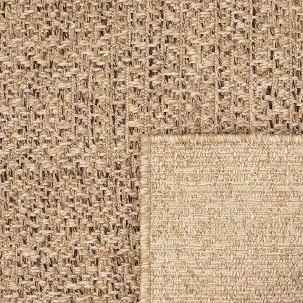 vidaXL Tappeto ZIZUR Beige 200x200 cm Aspetto Iuta Interni ed Esterni
