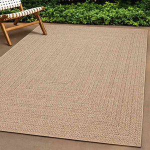 vidaXL Tappeto ZIZUR Beige 200x200 cm Aspetto Iuta Interni ed Esterni