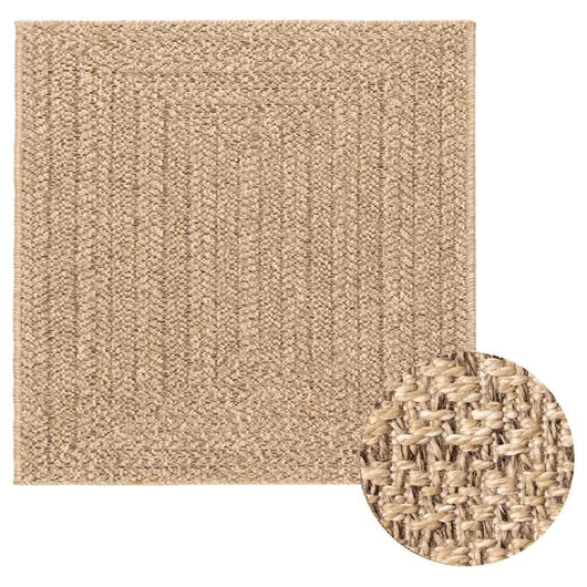 Tappeto ZIZUR Beige 200x290 cm Aspetto Iuta Interni ed Esterni