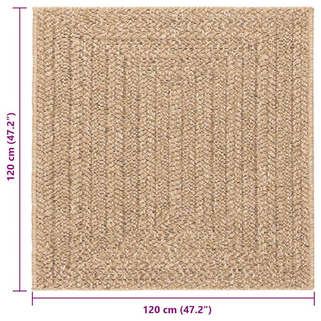 Tappeto ZIZUR Beige 200x290 cm Aspetto Iuta Interni ed Esterni 4010398