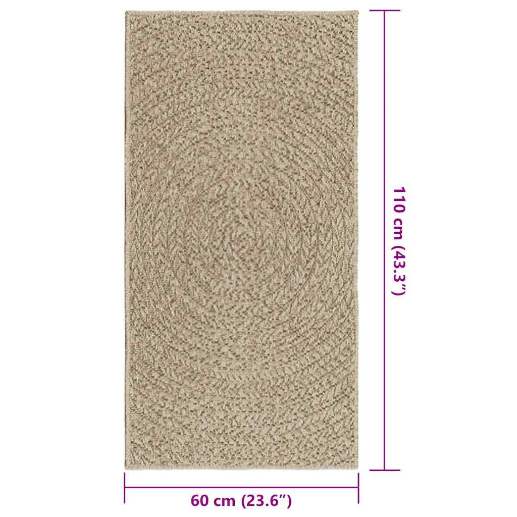 Tappeto ZIZUR Beige 60x110 cm Aspetto Iuta Interni ed Esterni 4010401