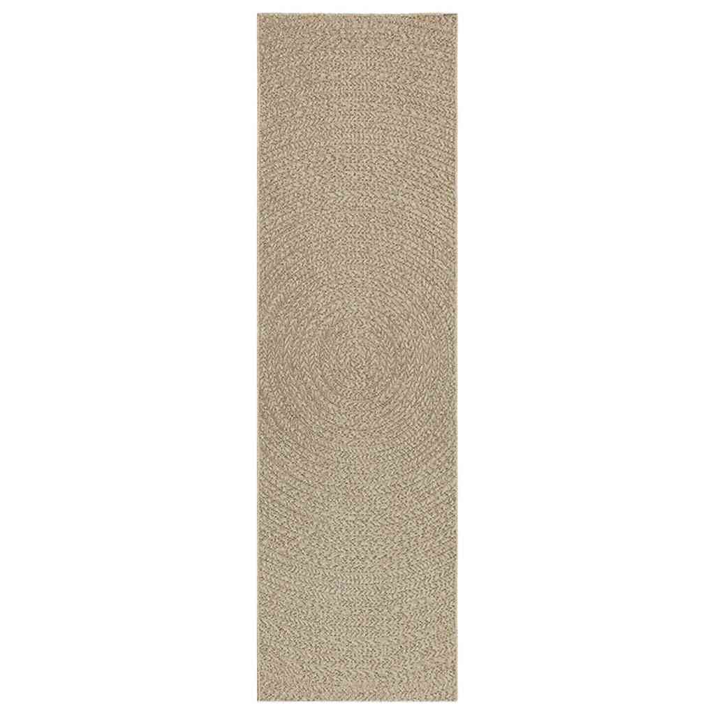 vidaXL Tappeto ZIZUR Beige 80x250 cm Aspetto Iuta Interni ed Esterni