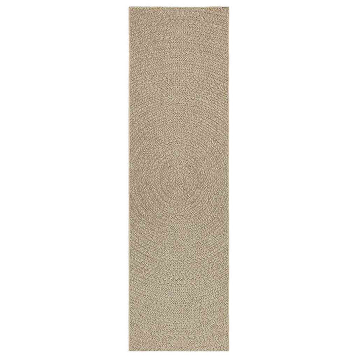 Tappeto ZIZUR Beige 80x250 cm Aspetto Iuta Interni ed Esterni 4010404