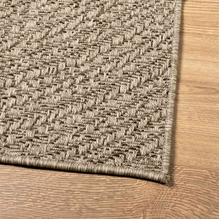 Tappeto ZIZUR Beige 80x250 cm Aspetto Iuta Interni ed Esterni 4010404