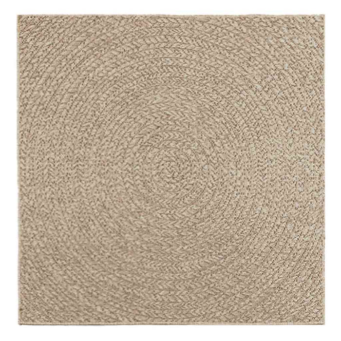 vidaXL Tappeto ZIZUR Beige 120x120 cm Aspetto Iuta Interni ed Esterni