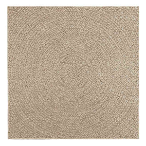 vidaXL Tappeto ZIZUR Beige 120x120 cm Aspetto Iuta Interni ed Esterni