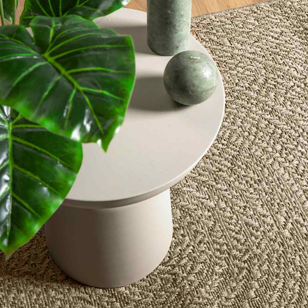 vidaXL Tappeto ZIZUR Beige 120x120 cm Aspetto Iuta Interni ed Esterni