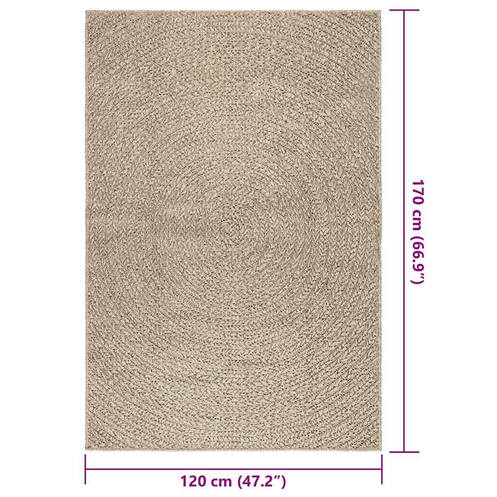 Tappeto ZIZUR Beige 120x170 cm Aspetto Iuta Interni ed Esterni 4010407
