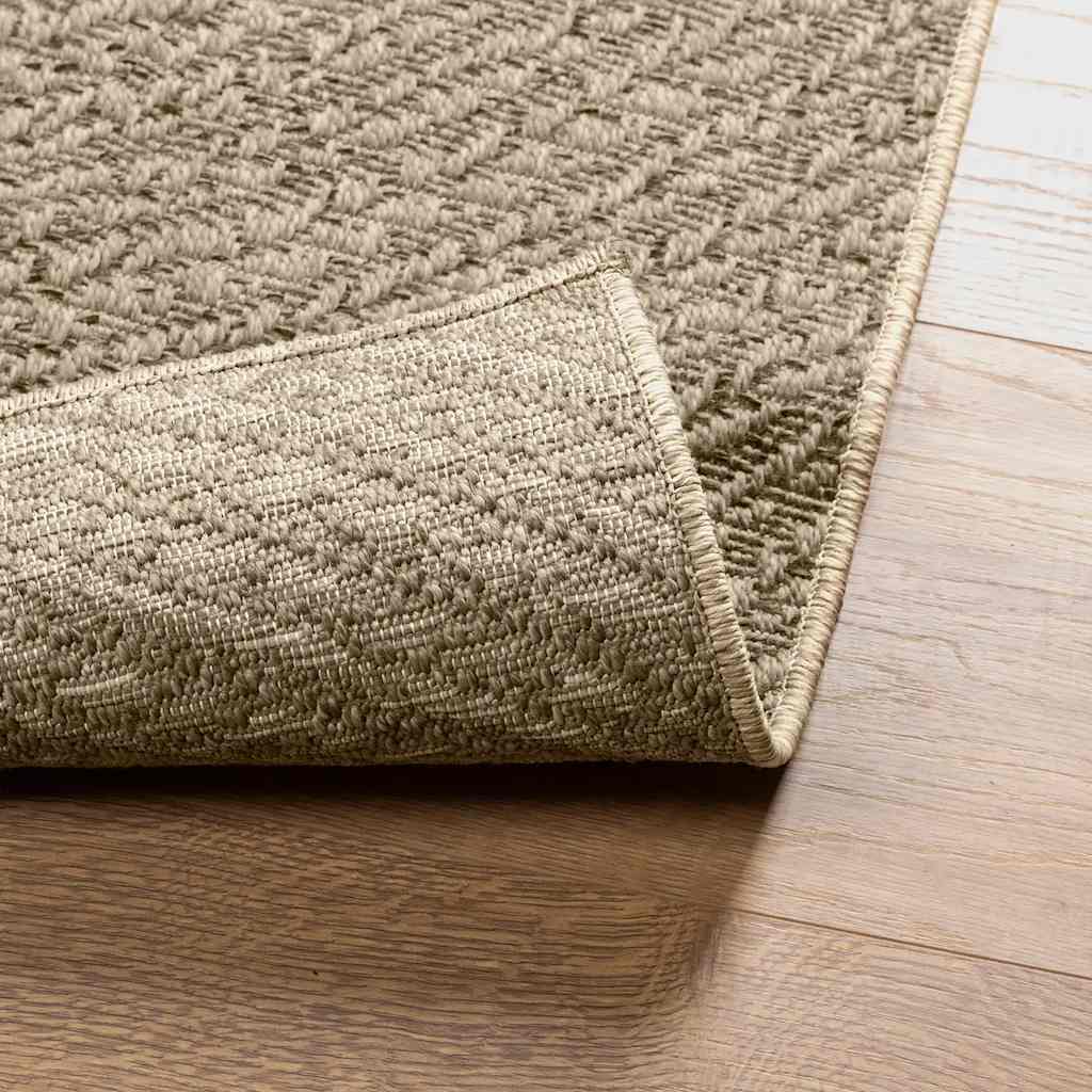 Tappeto ZIZUR Beige 200x200 cm Aspetto Iuta Interni ed Esterni 4010410