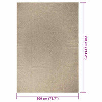 Tappeto ZIZUR Beige 200x290 cm Aspetto Iuta Interni ed Esterni 4010411