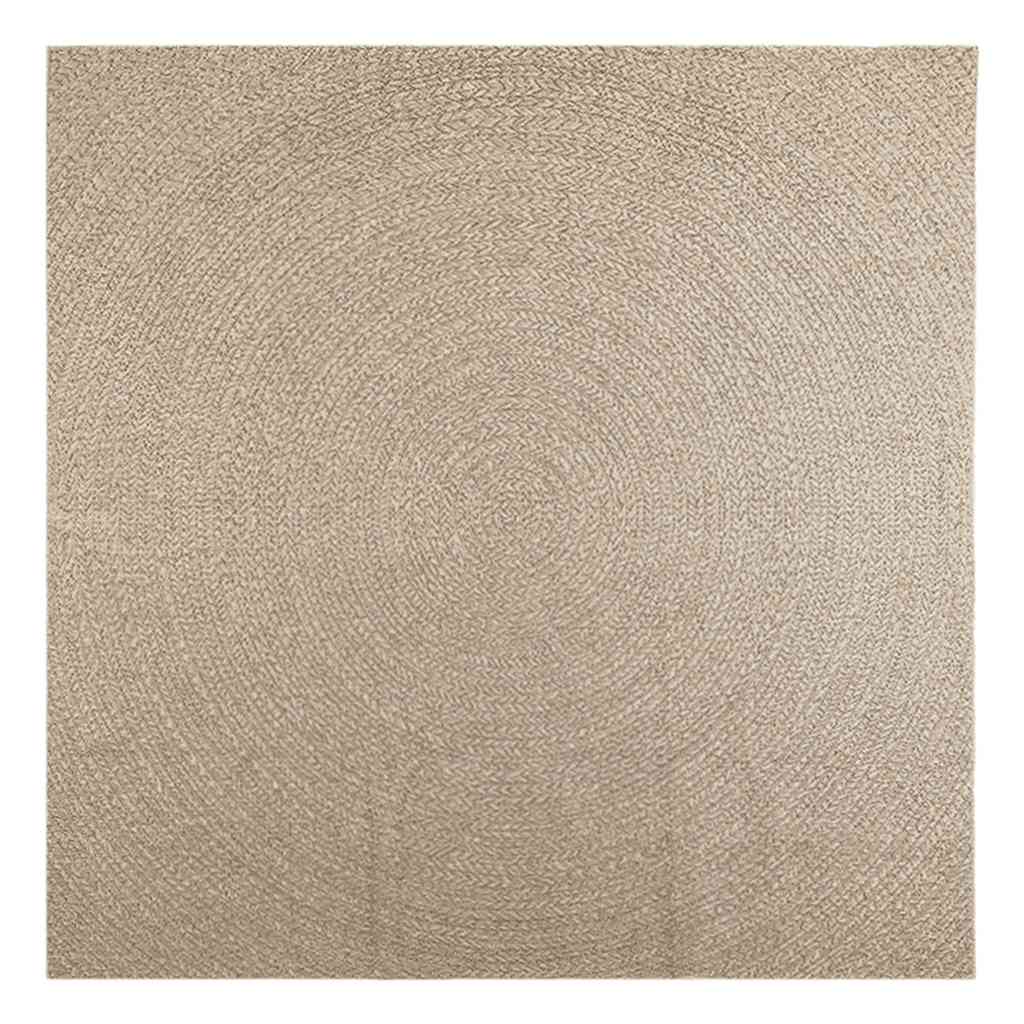 vidaXL Tappeto ZIZUR Beige 240x240 cm Aspetto Iuta Interni ed Esterni