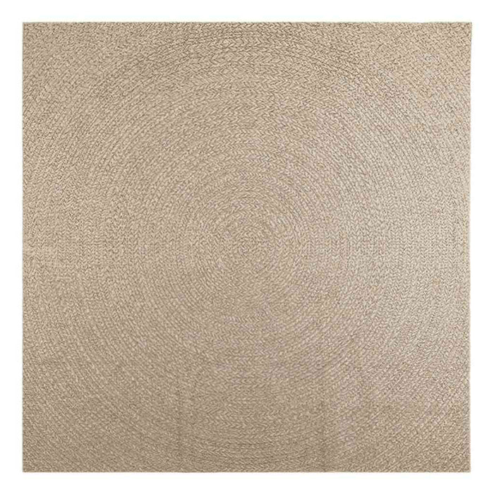 vidaXL Tappeto ZIZUR Beige 240x240 cm Aspetto Iuta Interni ed Esterni