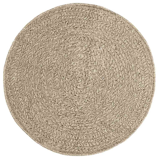 Tappeto ZIZUR Beige Ø 90 cm Aspetto Iuta per Interni ed Esterni 4010414