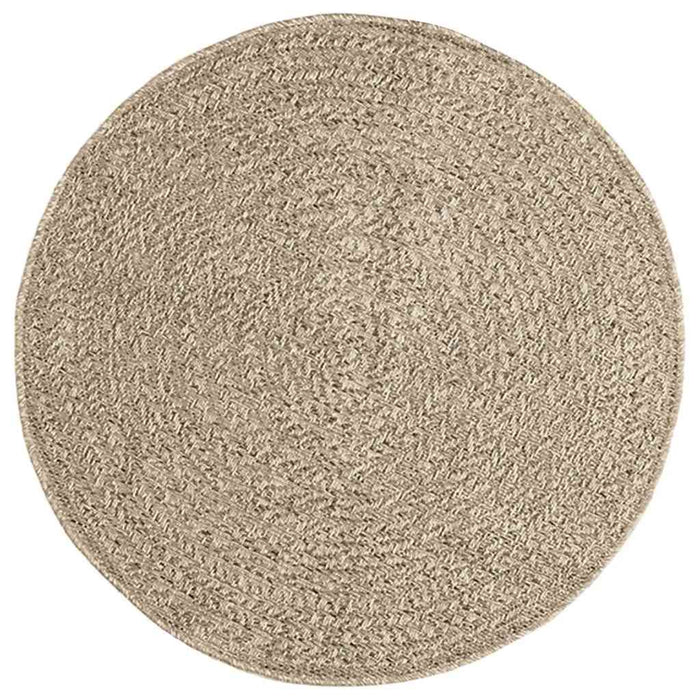Tappeto ZIZUR Beige Ø 90 cm Aspetto Iuta per Interni ed Esterni 4010414