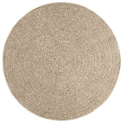 vidaXL Tappeto ZIZUR Beige Ø 120cm Aspetto Iuta per Interni ed Esterni