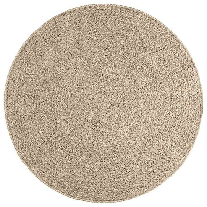 Tappeto ZIZUR Beige Ø 120cm Aspetto Iuta per Interni ed Esterni 4010415