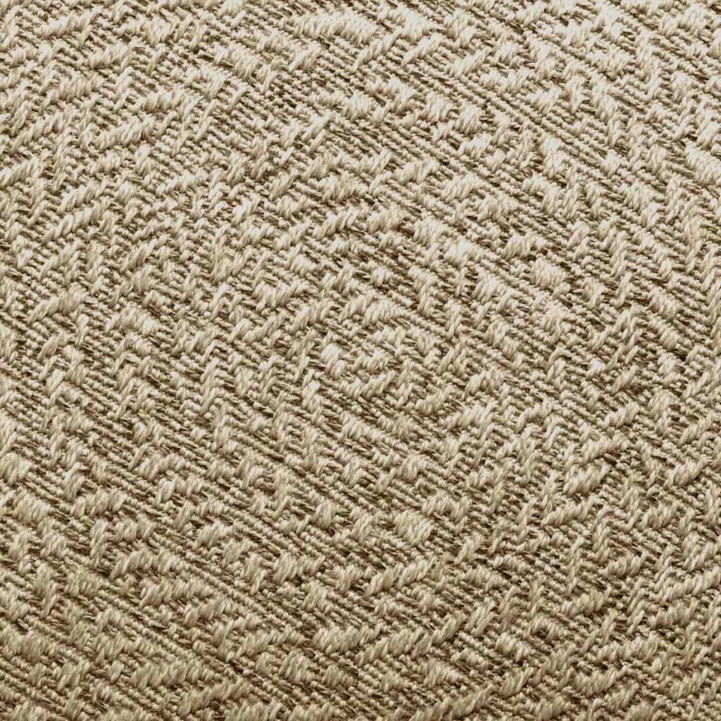vidaXL Tappeto ZIZUR Beige Ø 120cm Aspetto Iuta per Interni ed Esterni