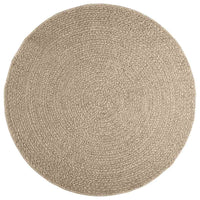Tappeto ZIZUR Beige Ø 160cm Aspetto Iuta per Interni ed Esterni 4010416