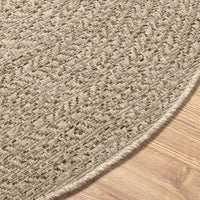 Tappeto ZIZUR Beige Ø 160cm Aspetto Iuta per Interni ed Esterni 4010416