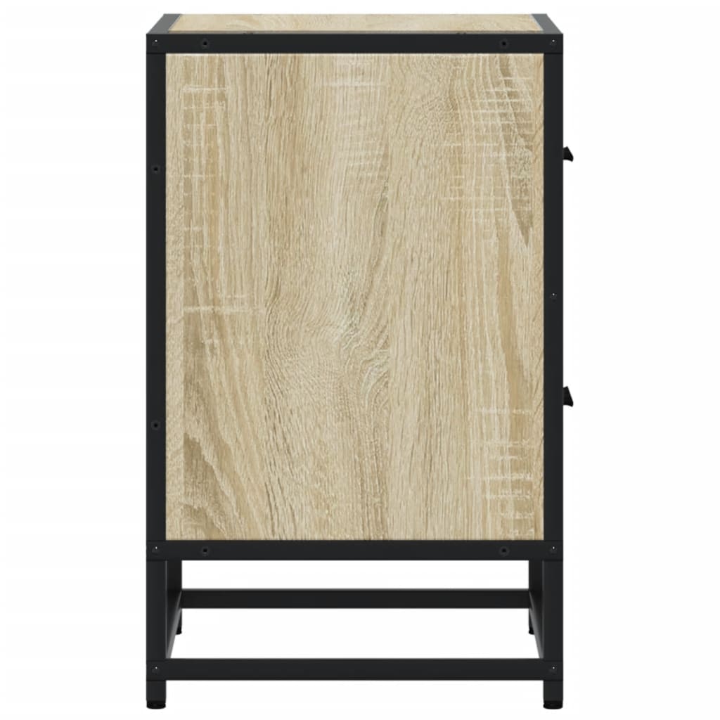 Comodini 2pz-Set di 2 Tavolino da notte Rovere Sonoma 40x31x50 cm in Truciolato 472884