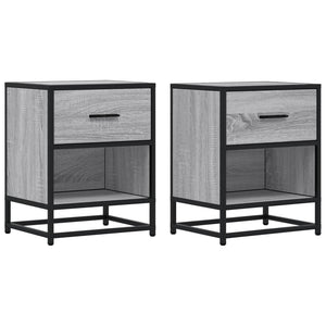 Comodini 2 pz Grigio Sonoma 40x31x50 cm in Truciolato 848691