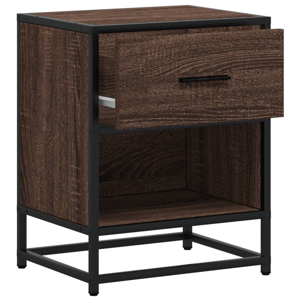 Comodini Rovere Marrone 2 pz-Set di 2 Tavolino da notte 40x31x50 cm in Truciolato 112801