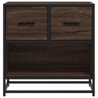 vidaXL Comodino Rovere Marrone 60x31x60 cm Legno Multistrato e Metallo