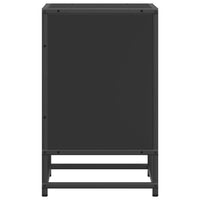 vidaXL Comodino Nero 40x31x50 cm Legno Multistrato e Metallo