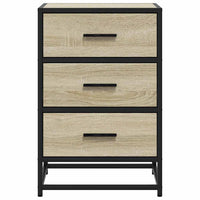 vidaXL Comodino Rovere Sonoma 40x34,5x60cm Legno Multistrato e Metallo