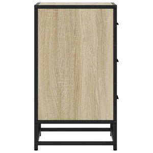 Comodino-Tavolino da notte Rovere Sonoma 40x34,5x60cm Legno Multistrato e Metallo