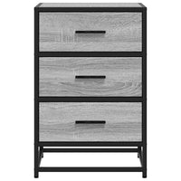 vidaXL Comodino Grigio Sonoma 40x34,5x60 cm Legno Multistrato Metallo