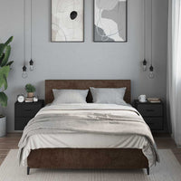 Comodini a Muro 2 pz-Set di 2 Tavolino da notte Nero 40x31x39,5 cm 600717