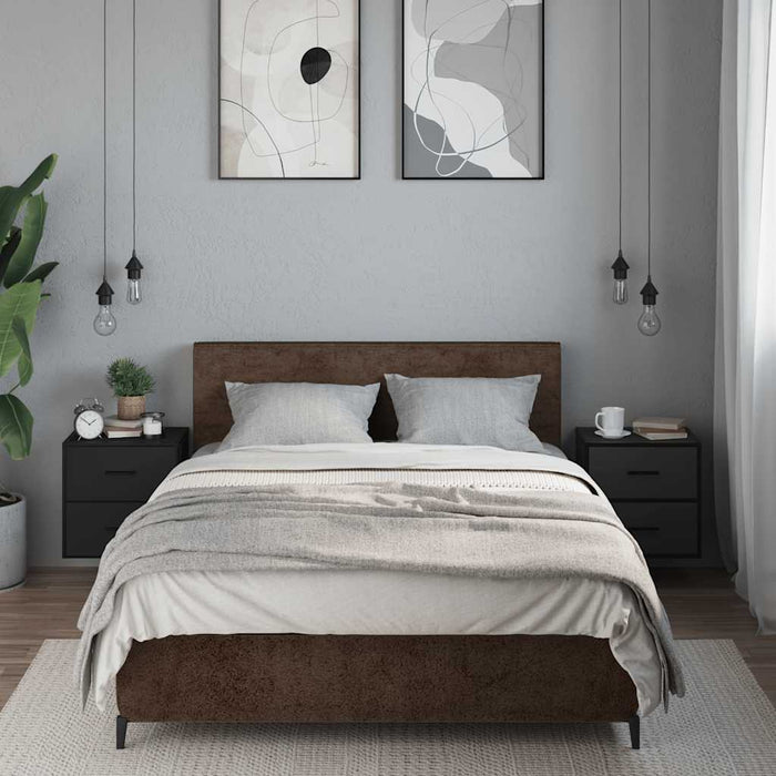 Comodini a Muro 2 pz-Set di 2 Tavolino da notte Nero 40x31x39,5 cm 600717