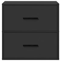 Comodini a Muro 2 pz-Set di 2 Tavolino da notte Nero 40x31x39,5 cm 600717