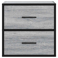 Comodino a Muro-Tavolino da notte sospeso Grigio Sonoma 40x31x39,5 cm 892970
