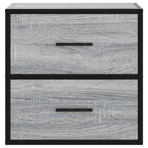 Comodino a Muro-Tavolino da notte sospeso Grigio Sonoma 40x31x39,5 cm 892970