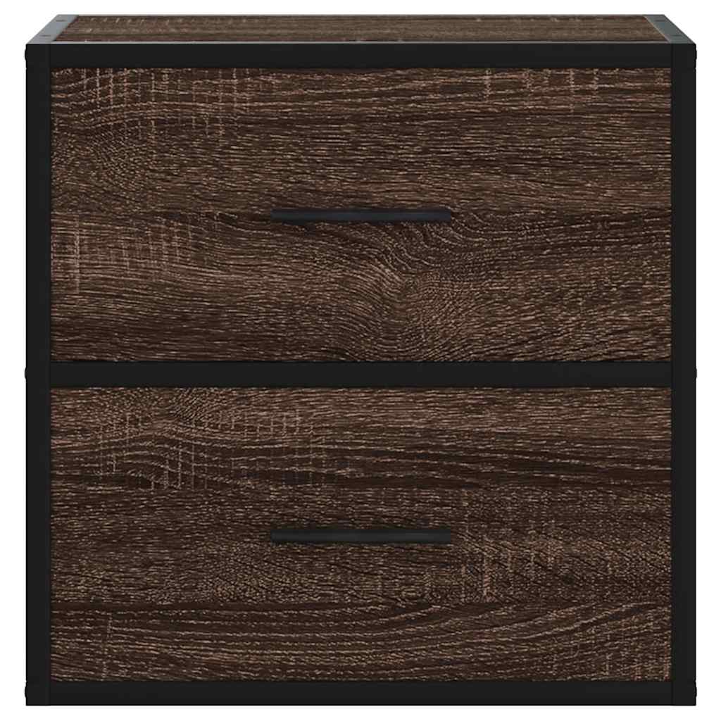 Comodino a Muro Rovere Marrone 40x31x39,5 cm