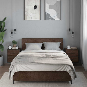 Comodini a Muro 2 pz-Set di 2 Tavolino da notte Rovere Marrone 40x31x39,5 cm 566202