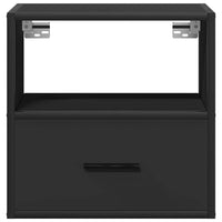 vidaXL Comodino a Muro Nero 40x31x39,5 cm